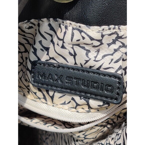 Max Studio Shoulder Bag Slouch Soft Black Hobo Style Purse, Handbag Approx 14X11 - Picture 10 of 11